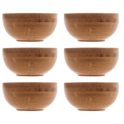 Kit 6 Molheiras Lyor Restaurante Bambu Verona 8x4cm Cumbuca Bowls Pequenos