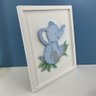 Quadro Safari Baby Elefante - Moldura Branca - QDSB-01 BH BABY KIDS 38 x 38cm - 2