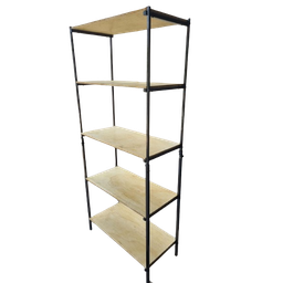 Estante Estilo Industrial 190cm para Livros Madeira e Aço - 1