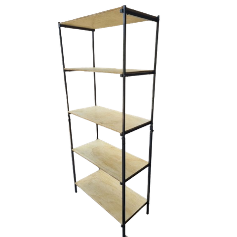 Estante Estilo Industrial 190cm para Livros Madeira e Aço