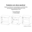 Ver imagem 6 de Balcao Escritorio 2 Portas Prateleira Ajustavel 74 cm Nogal Preto Artany