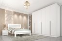 Ver imagem 5 de Guarda Roupa Casal 6 Portas 6 Gavetas 100% Mdf Fortuna S/ Espelho S/ Pés - Tcil Neve