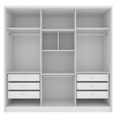 Ver imagem 4 de Guarda Roupa Casal 6 Portas 6 Gavetas 100% Mdf Fortuna S/ Espelho S/ Pés - Tcil Neve