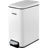 Lixeira Retangular 5 Litros Inox Branca 6356005002 Vonder - 6