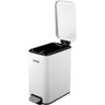 Lixeira Retangular 5 Litros Inox Branca 6356005002 Vonder - 5