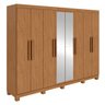 Guarda-roupa Casal Easy Slim 8 Portas com Espelho e Pés Amendoa Clean - 3
