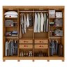 Guarda-roupa Casal Easy Slim 8 Portas com Espelho e Pés Amendoa Clean - 2