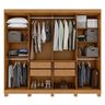 Guarda-roupa Casal Easy Slim 8 Portas com Espelho e Pés Amendoa Clean - 5