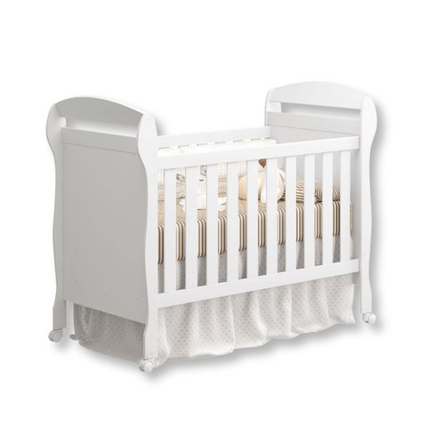 Berço Americano Mini Cama Danny - Reller Móveis:branco Fosco