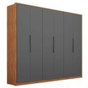 Ver imagem 2 de Guarda Roupa Casal 6 Portas e 6 Gavetas Atrice -élpis Móveis - Amêndola Touch/grafito