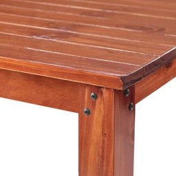 Conjunto Sala de Jantar 1 Mesa Tampo Madeira Maciça Quadrado 6 Cadeiras  - 8