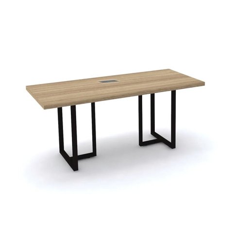 MESA DE REUNIÃO RETANGULAR POWERBOX PANDIN PE40TUB - NATURALLE MRPB2000PE40TUB