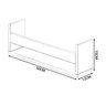 Kit com 3 Prateleiras Nicho em Mdf 15mm 50x12x15 - Perfeito para Livros e Revistas - 3