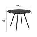 Ver imagem 3 de Mesa Redonda 90cm Pé Palito Débora Preto/Fosco