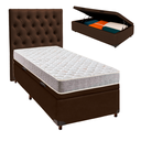 Ver imagem 1 de Kit Cabeceira + Cama Box Bau + Colchão Solteiro D23 D23 Inducol