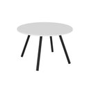 Ver imagem 1 de Mesa Redonda Infantil 60cm Pé Palito Betina Branco/Preto Fosco