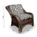 Ver imagem 2 de Conjunto de Poltronas Fibra Sintética Bruxelas - 2 Poltronas + 1 Mesa Centro - Tecido Corda Náutica