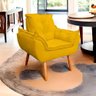 Poltrona Opala para Sala e Quarto Suede Amarelo - Jylcrom - 5