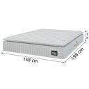 Ver imagem 5 de Cama Box Casal Queen Colchão Espuma D45 Lazio Pillow Top 158x198x62cm Branco Hellen