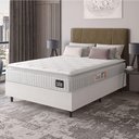 Ver imagem 2 de Cama Box Casal Queen Colchão Espuma D45 Lazio Pillow Top 158x198x62cm Branco Hellen