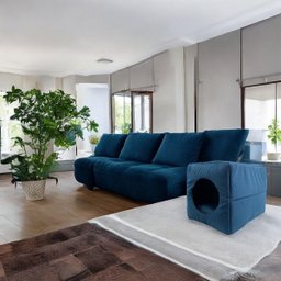 Cama Toca Iglu 3 em 1 Suede Cachorro e Gato Frio Quente Pet Tamanho M - Azul - 6