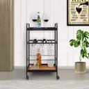 Ver imagem 3 de Carrinho Bar Bebidas Adega Dipi Decorativo Studio Metal Madeira Carrinho Dipi Preto