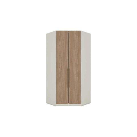 Guarda Roupa Closet de Quarto Canto Oblíquo MC05 C- 2 Portas e 3 Gavetas Areia-Jequitibá