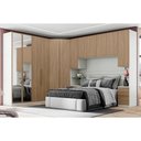 Ver imagem 2 de Guarda Roupa Closet de Quarto Canto Oblíquo MC05 C- 2 Portas e 3 Gavetas Areia-Jequitibá