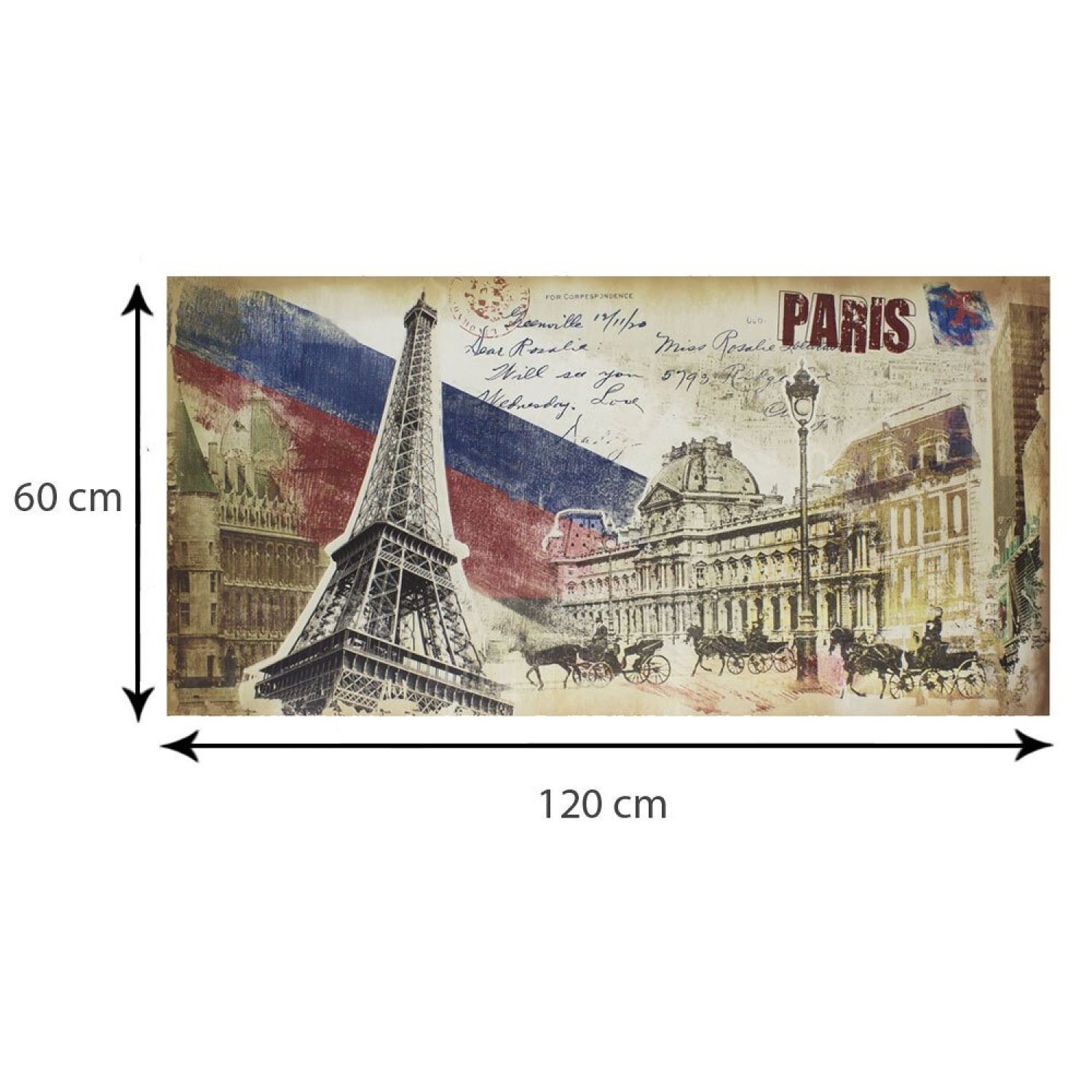 Quadro em Tela Decorativa Torre Eiffel Paris Decore Pronto - 3