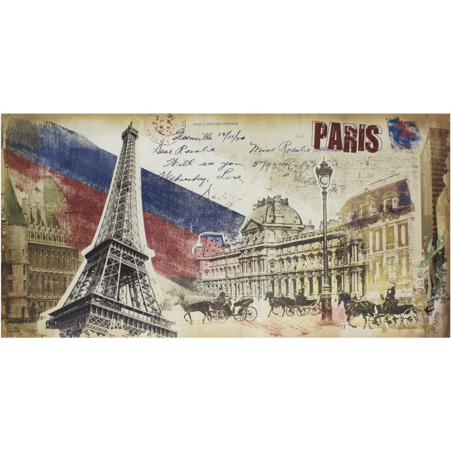 Quadro em Tela Decorativa Torre Eiffel Paris Decore Pronto - 1