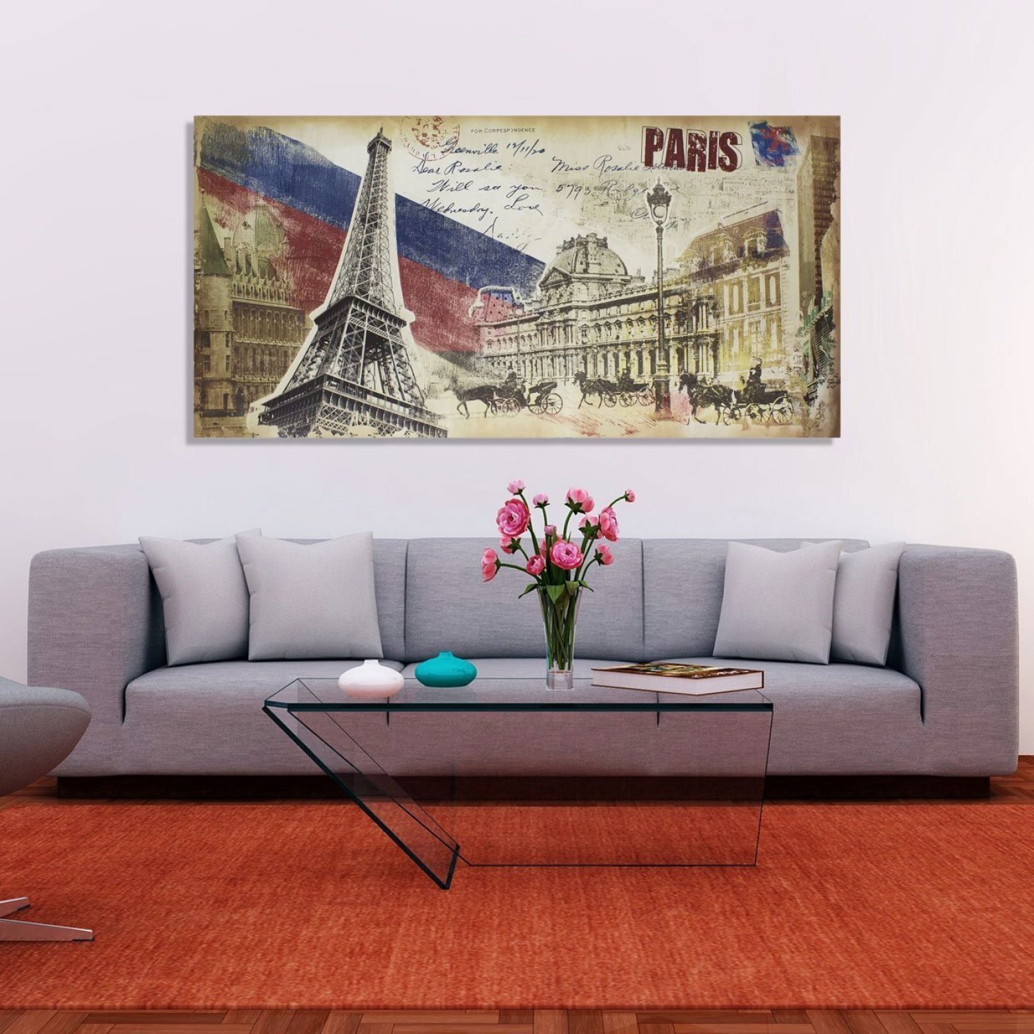 Quadro em Tela Decorativa Torre Eiffel Paris Decore Pronto - 2
