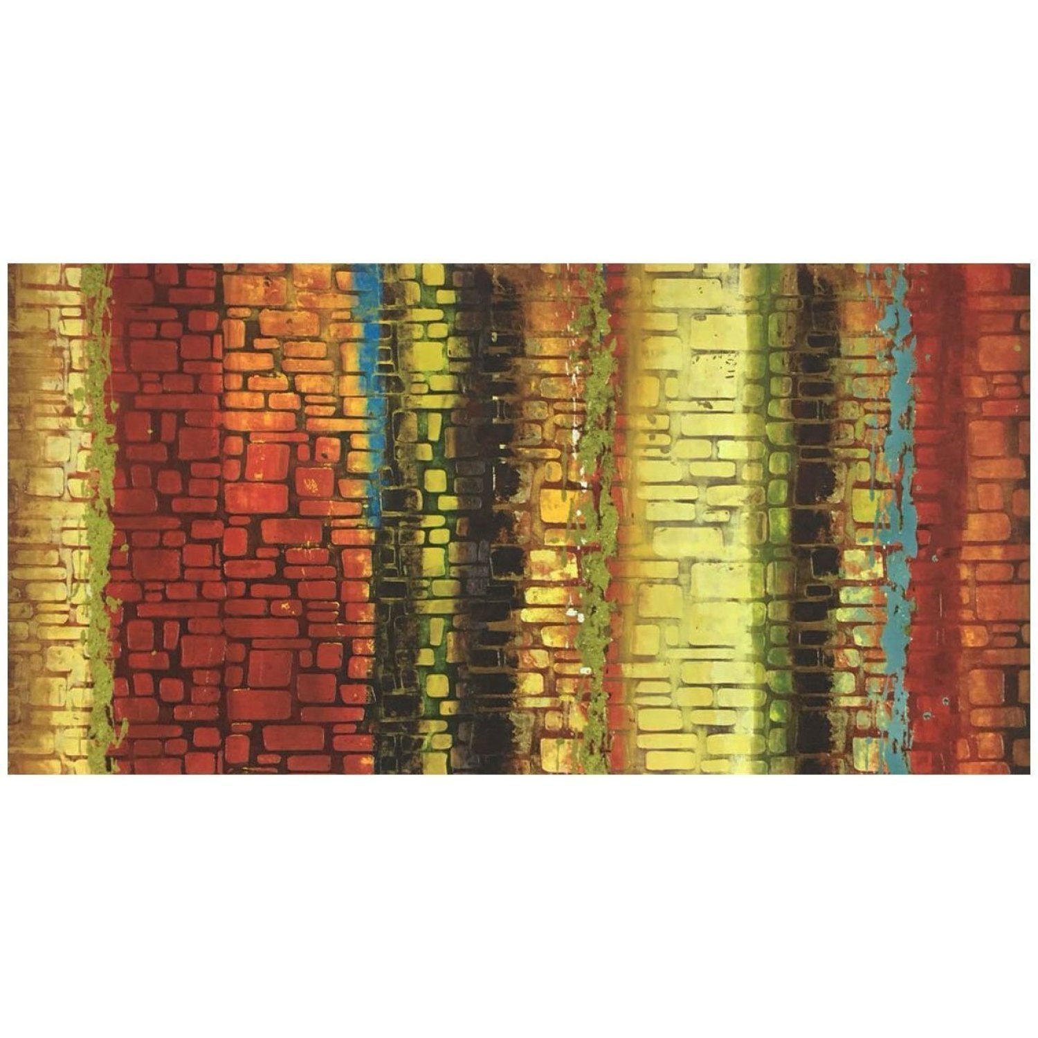 Quadro em Tela Decorativa Abstrata Ladrilhos Decore Pronto - 1