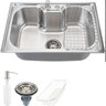 Cuba para Cozinha Gourmet Pia Aço Inox com Acessórios Nawa 50x42 - 1