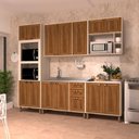Ver imagem 1 de Cozinha Modulada Completa com 5 Peças e Espaço para Micro-ondas Sofia Luciane Móveis