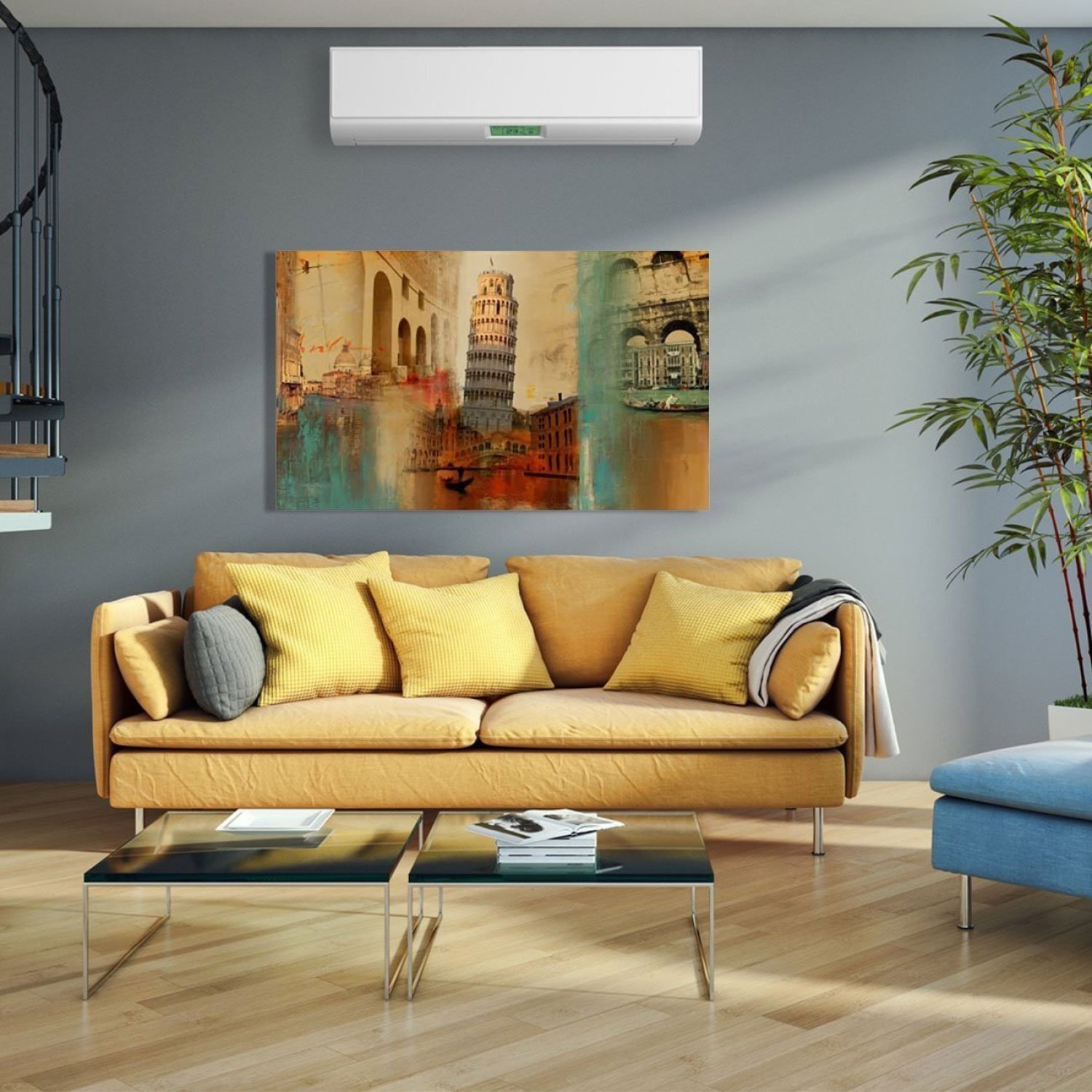 Quadro Decorativo em Tela de Tecido Torre de Pisa Itália Decore Pronto - 2