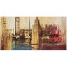 Quadro Decorativo em Tela de Tecido Big Bem Red Bus Londres Decore Pronto - 1