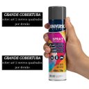 Ver imagem 7 de Tinta Spray 400ml Preto Brilhante Uso Geral em Aço Ferro Couro Gesso Cerâmica | Universo