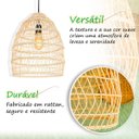 Ver imagem 7 de Pendente Fibra Natural Rattan Vime Mesa Quarto Cesto Fib02