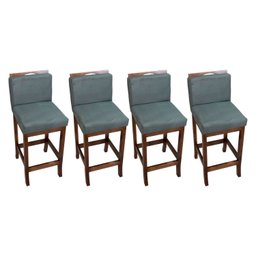 Conjunto 4 Banquetas Alta em Madeira Maciça Londres CCS Interiores - 1