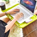 Ver imagem 2 de Mesa Desmontavel para Notebook Home Office Portatil Suporte Dobravel Multiuso Estudos Cafe da Manha 