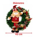 Ver imagem 5 de Guirlanda Natalina Enfeite Decoração Boneco Papai Noel 45cm