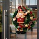 Ver imagem 3 de Guirlanda Natalina Enfeite Decoração Boneco Papai Noel 45cm