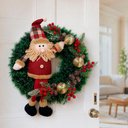 Ver imagem 4 de Guirlanda Natalina Enfeite Decoração Boneco Papai Noel 45cm