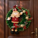 Ver imagem 2 de Guirlanda Natalina Enfeite Decoração Boneco Papai Noel 45cm