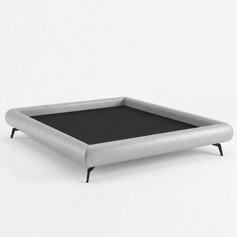 Cama Japonesa Queen Haru Estrutura Madeira Pés Alumínio Off White Sallar Home 176cm