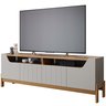 Rack Moema para Tv até 70 Polegadas 4 Portas Permobili Cor Off White Nature - 1
