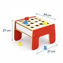 Ver imagem 6 de Mesinha Atividades Infantil 2 em 1 em Madeira Mesa Didatica Kit 16 Pecas Letras Formas Numeros Inter