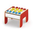 Ver imagem 4 de Mesinha Atividades Infantil 2 em 1 em Madeira Mesa Didatica Kit 16 Pecas Letras Formas Numeros Inter