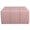 Ver imagem 3 de Kit 02 Puffs Decorativos para Sala de Estar Quadrado Milano 90x90cm W01 Linho Rosa - Lyam Decor