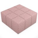 Ver imagem 5 de Kit 02 Puffs Decorativos para Sala de Estar Quadrado Milano 90x90cm W01 Linho Rosa - Lyam Decor